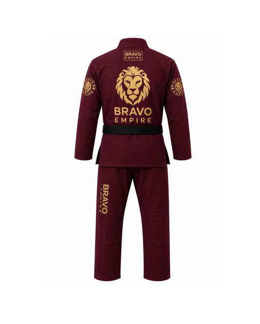 Bravo Empire Premium BJJ Gi – Burgundy & Gold