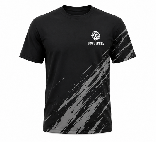 Bravo Empire Printed T-Shirt – Black &amp; Grey