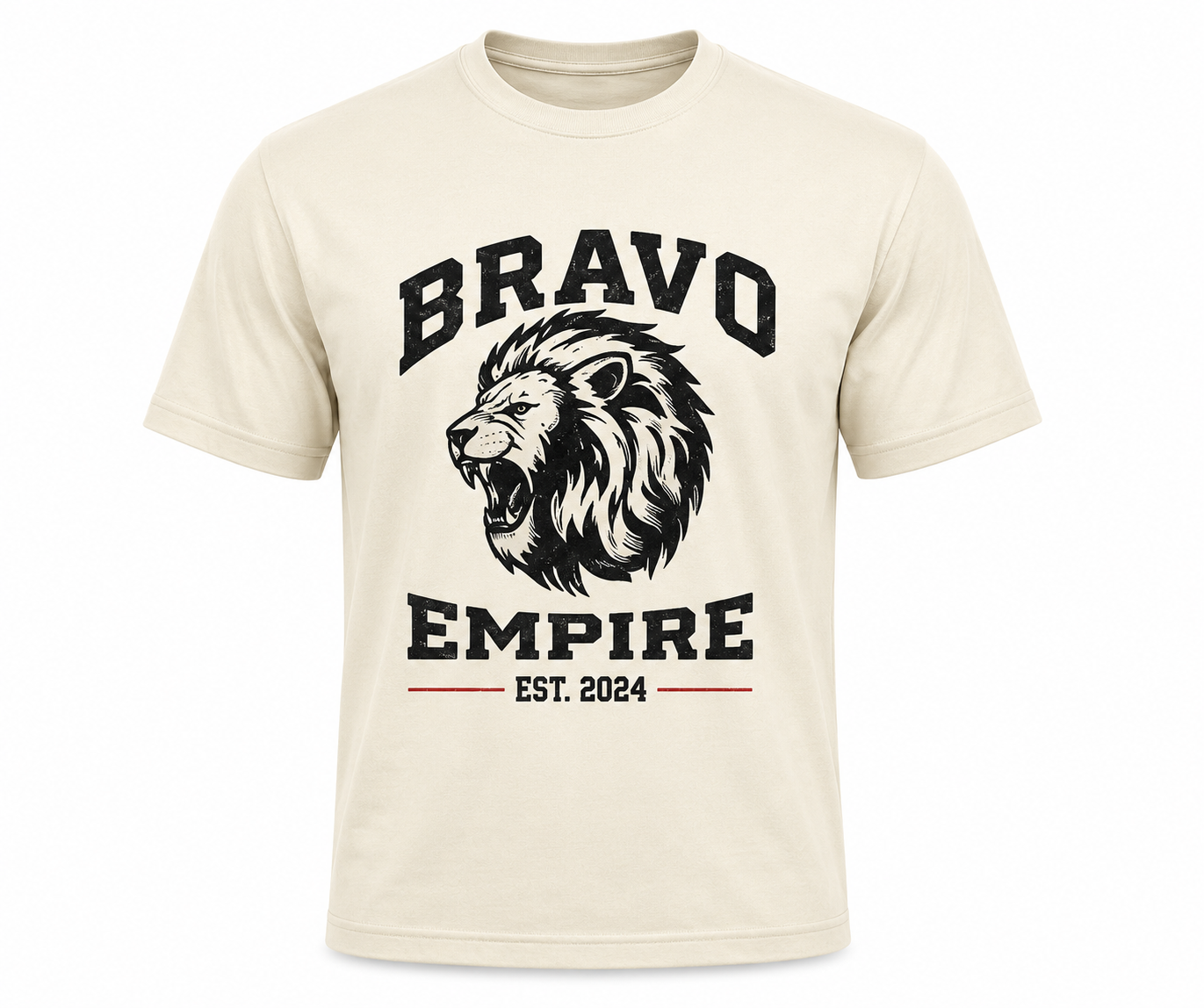 Bravo Empire Graphic Lion T-Shirt – Cream