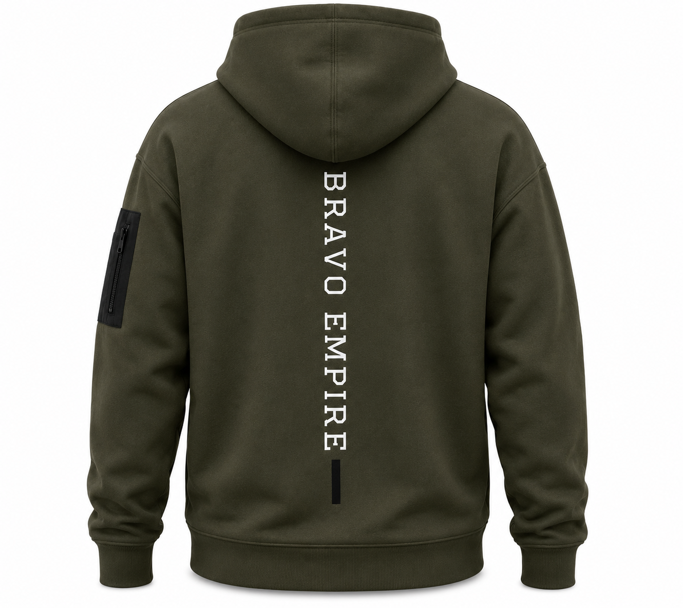 Bravo Empire Utility Zip-Up Hoodie – Olive Green