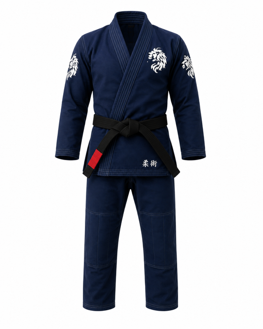 Bravo Empire Premium BJJ Gi – Navy Blue &amp; White