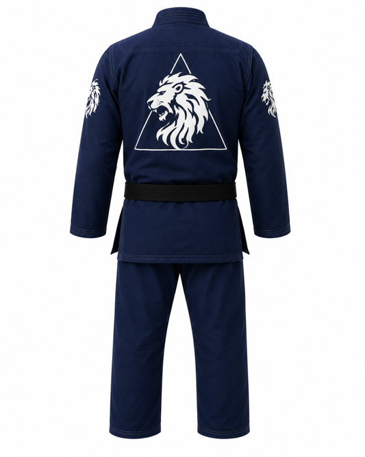 Bravo Empire Premium BJJ Gi – Navy Blue &amp; White