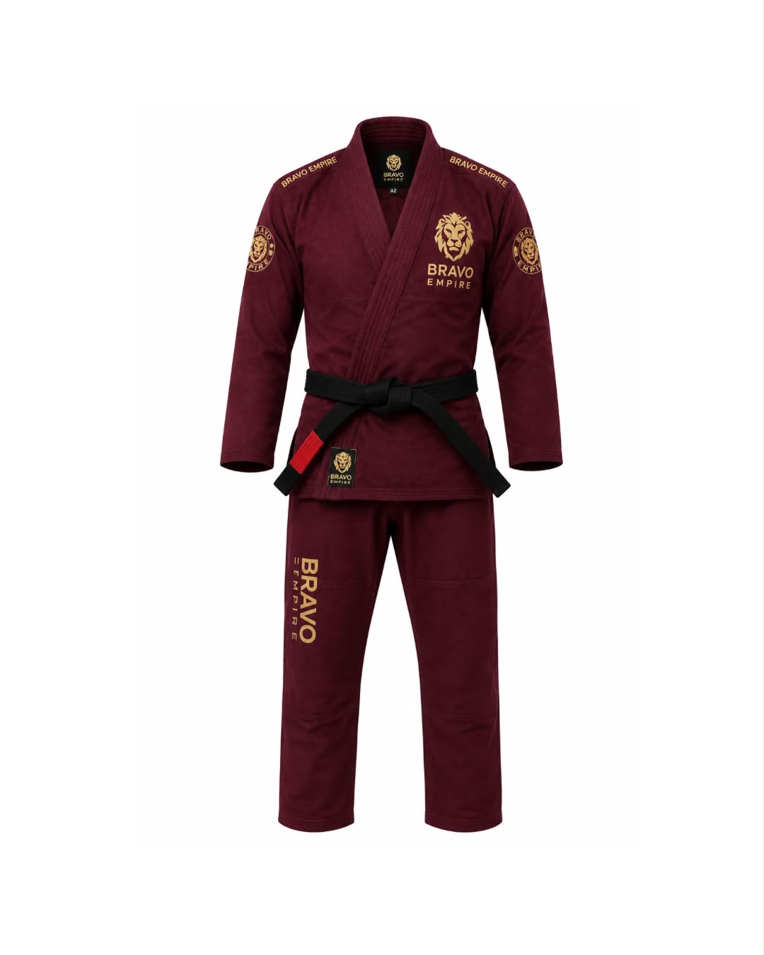 Bravo Empire Premium BJJ Gi – Burgundy &amp; Gold