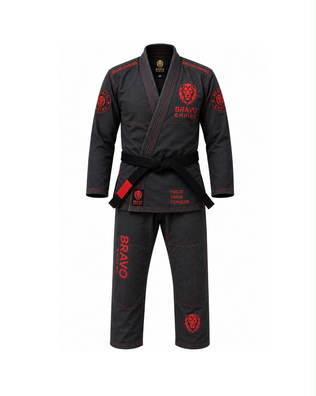 Bravo Empire Premium BJJ Gi – White, Black &amp; Gold