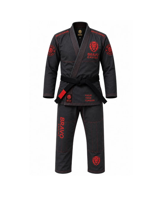 Bravo Empire Premium BJJ Gi – White, Black &amp; Gold