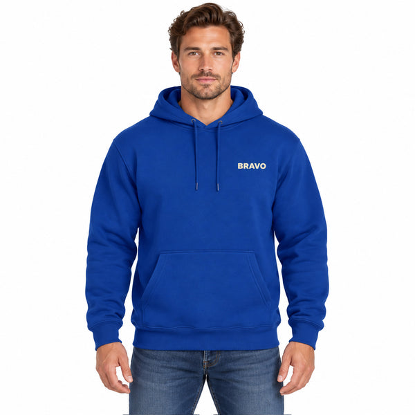 Bravo Men’s Cobalt Skull Graphic Pullover Hoodie
